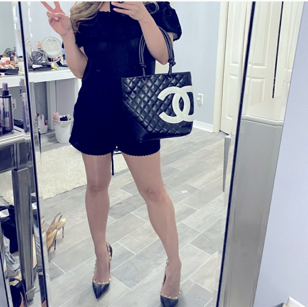 CHANEL CAMBON LINGNE QUILTED TOTE HAND BAG
